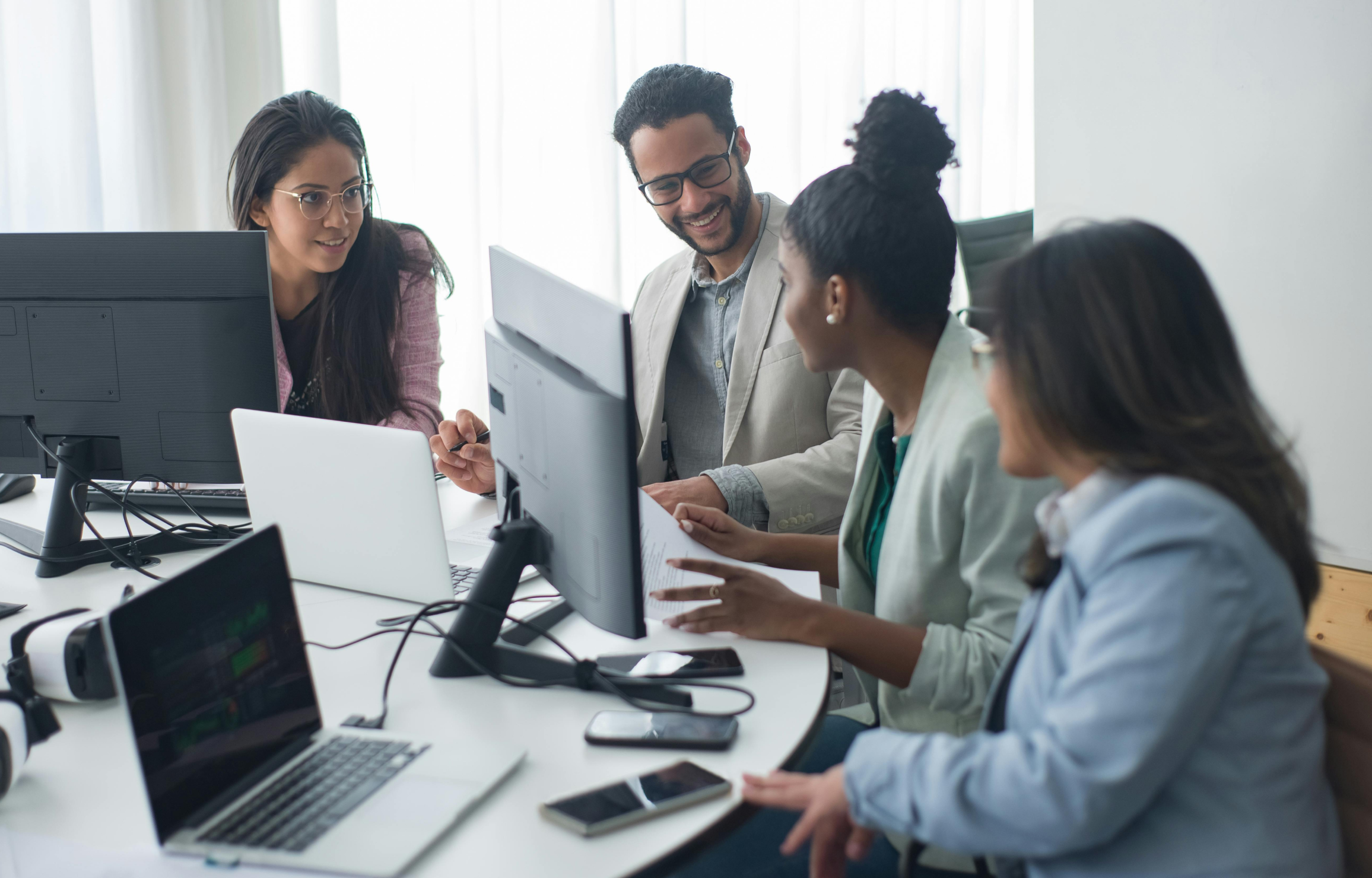 Team collaboration in office